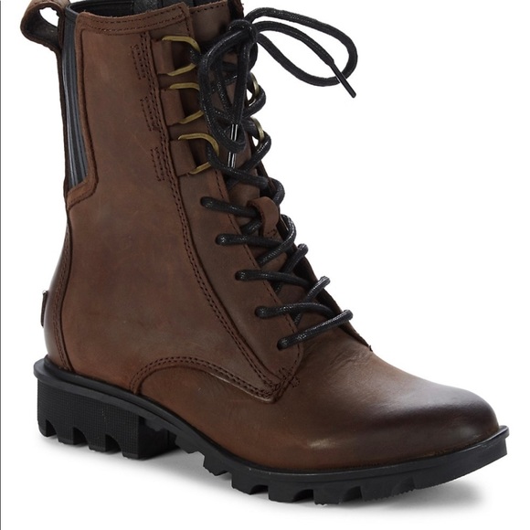 SOREL WOMEN’S PHOENIX Leather Combat Boot Size: - Picture 9 of 11